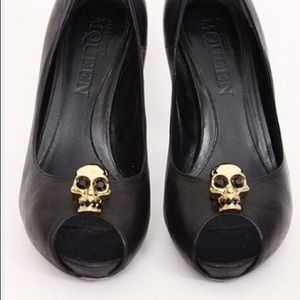 Alexander McQueen Skull peep toes